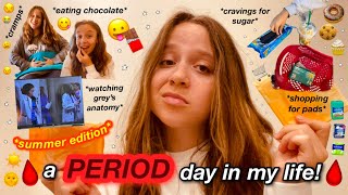 a *SUMMER* period day in my life!! // what it's like to be on your period!!