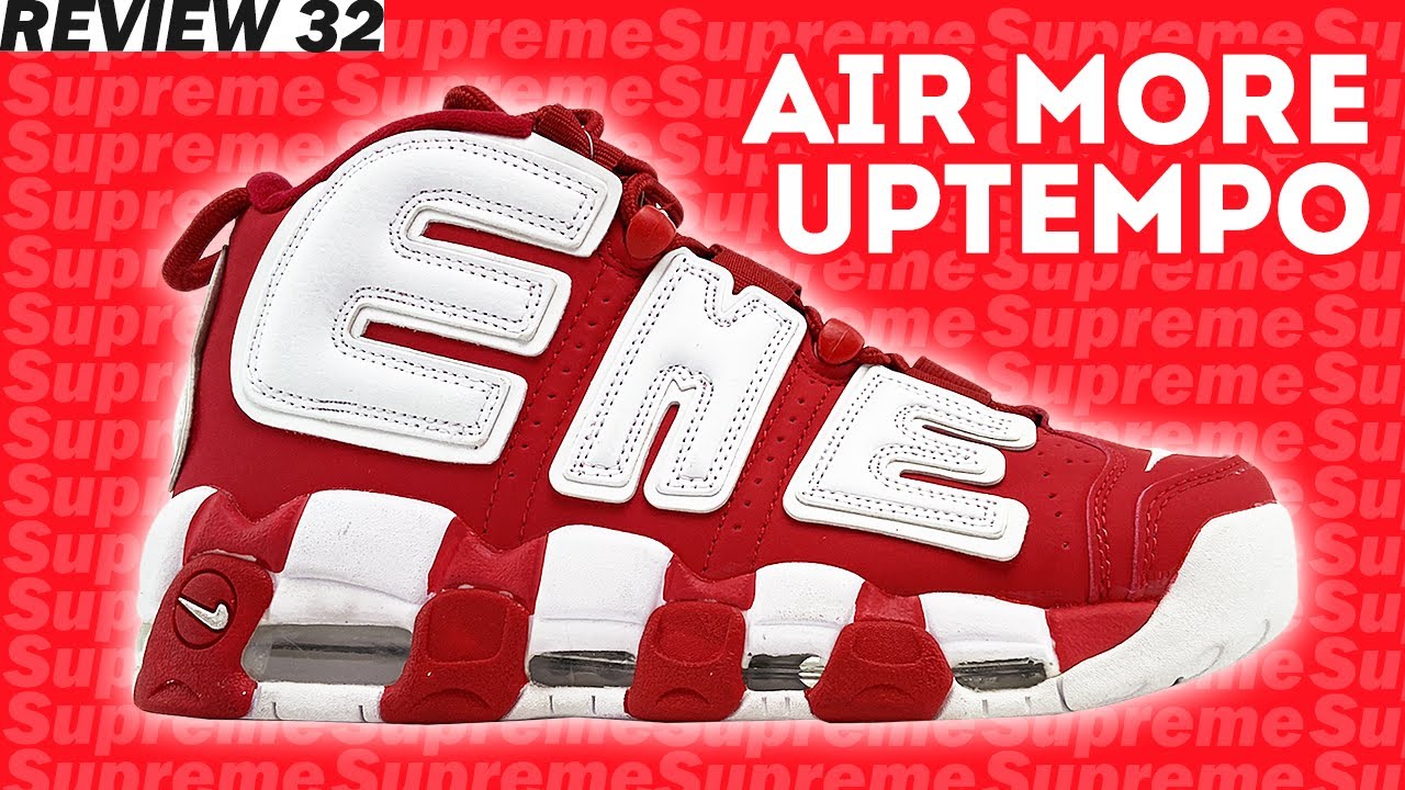 💋 SUPREME x NIKE AIR MORE UPTEMPO RED (Review & Unboxing)