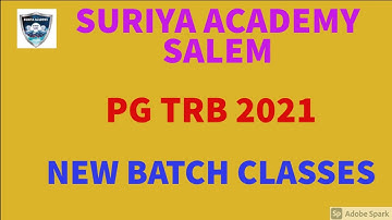 PG TRB | TAMIL | ENGLISH | MATHS | COMMERCE | COMPUTER SCIENCE | NEW BATCH STARTS | SURIYA ACADEMY .