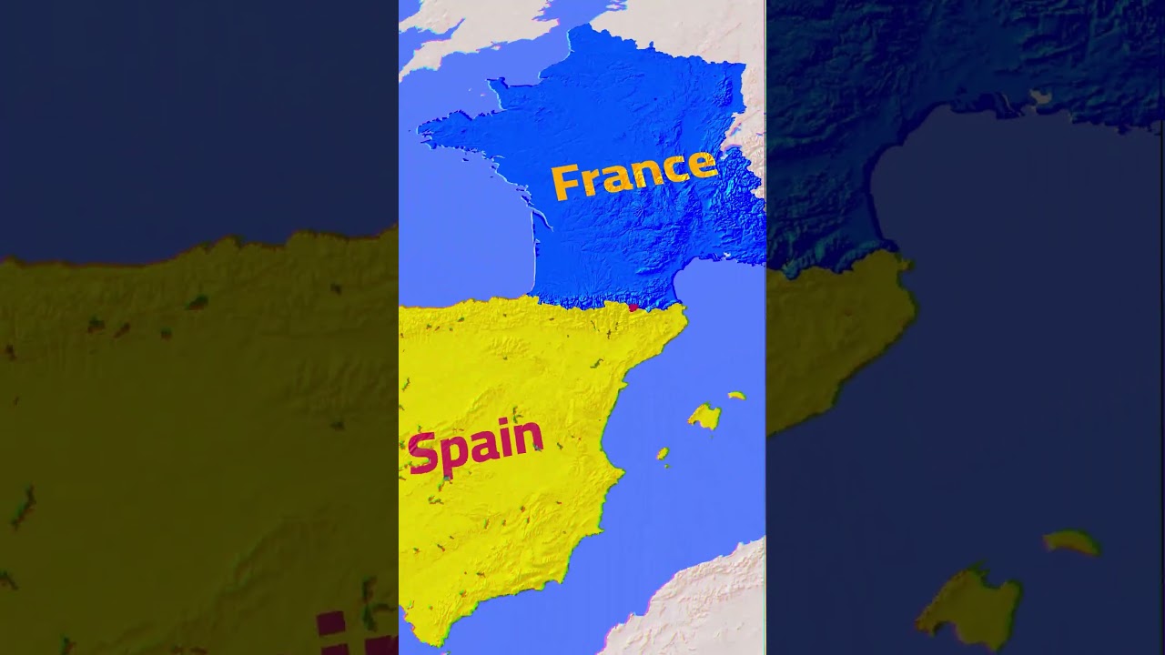 Why the borders between Spain and France so COMPLICATED! #map #travel #geography #spain #france