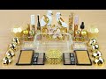 GOLD SLIME   Mixing makeup and glitter into Clear Slime Satisfying Slime Videos