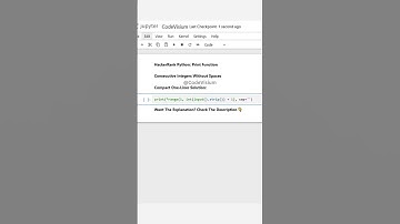 Print Consecutive Integers Without Spaces – One-Liner Version #Python #HackerRank #OneLiner