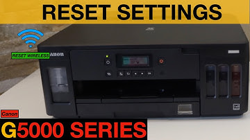 Canon Pixma G5000, G6000 Reset To Default Settings.