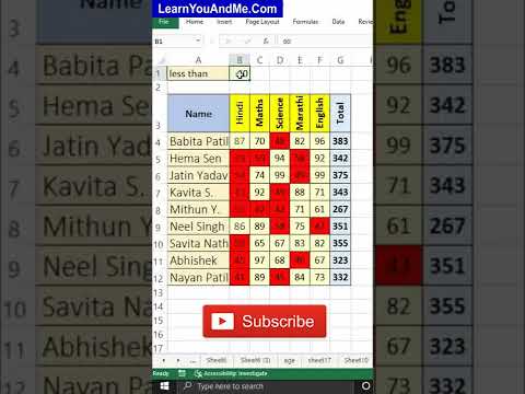Conditional formatting in Excel based on another cell | Highlight less than value dynamically