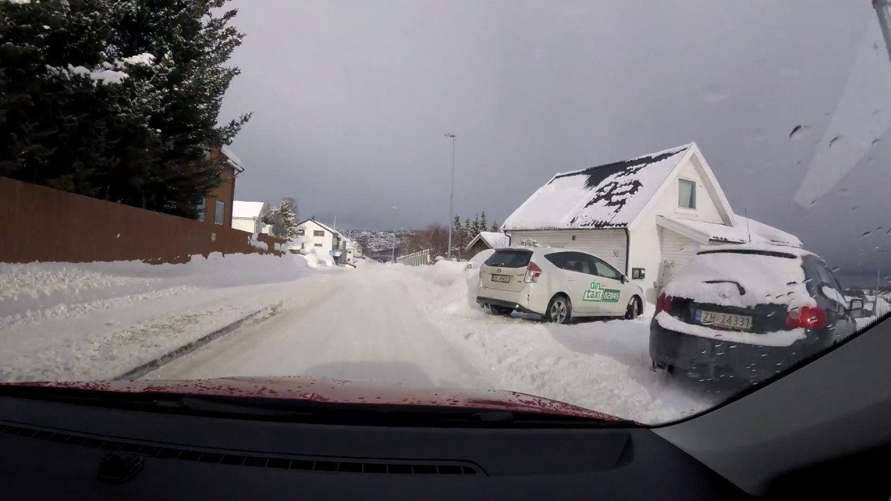 【4K】Norway Trip 2018, Tromso Drive March 28th