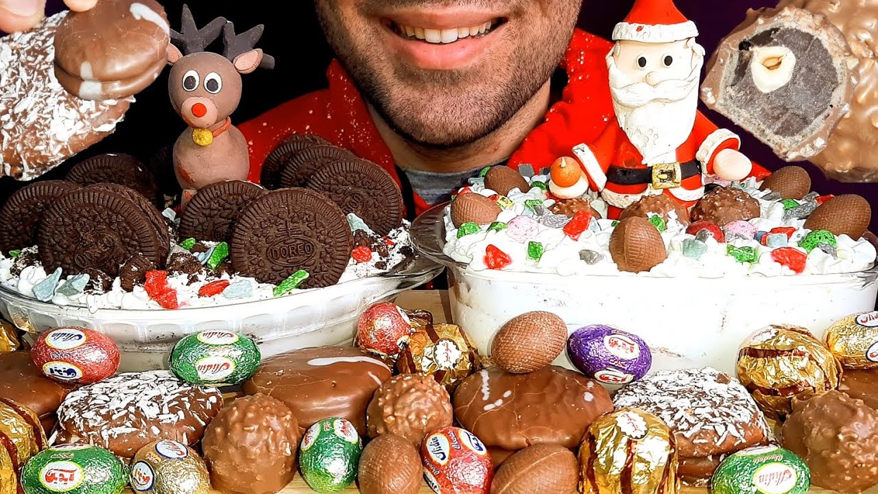 ASMR MUKBANG|🎄MERRY CHRISTMAS🎅 CHRISTMAS DESSERTS (EATING SOUNDS)