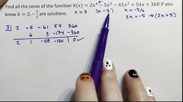 Higher Order Polynomial - Factor Theorem