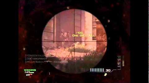 MW3 8 man kill feed with sniper