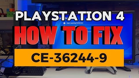How To Fix PS4 Error CE-36244-9 Data Corrupted