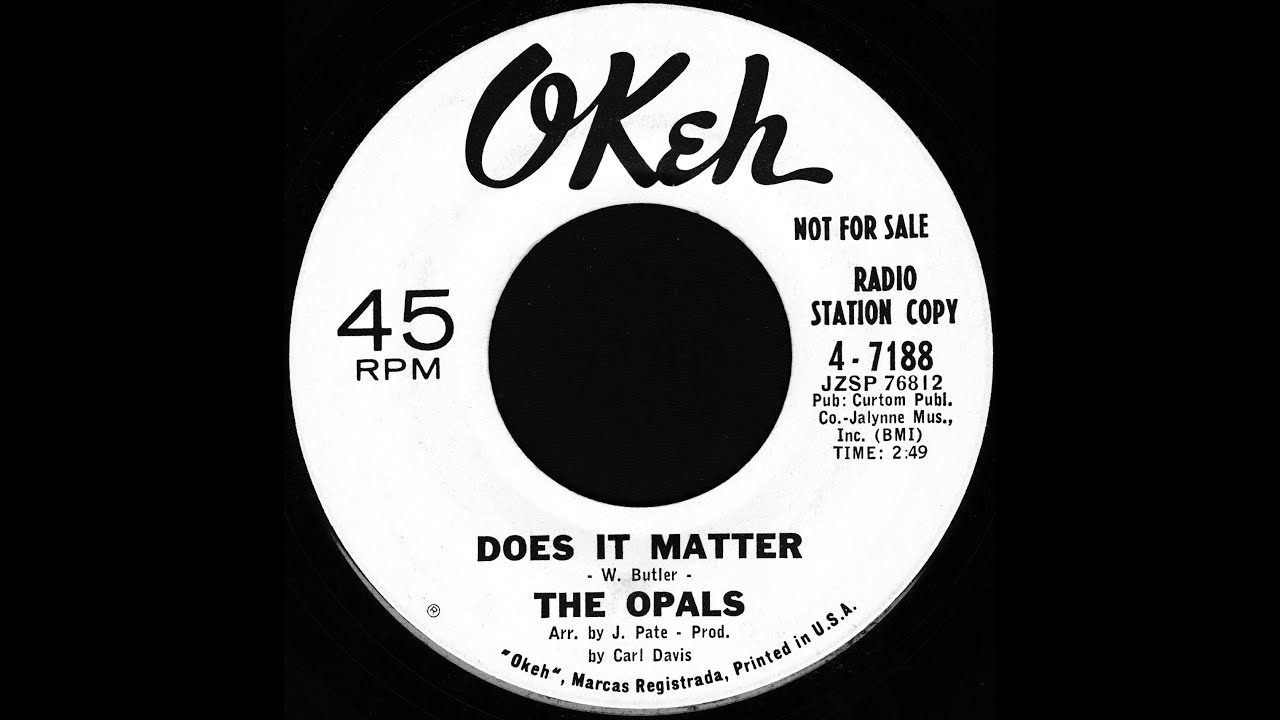 The Opals - Does it matter adlı videoyu YouTube'da izle The Opals - Does it matter adlı videoyu YouTube'da izle