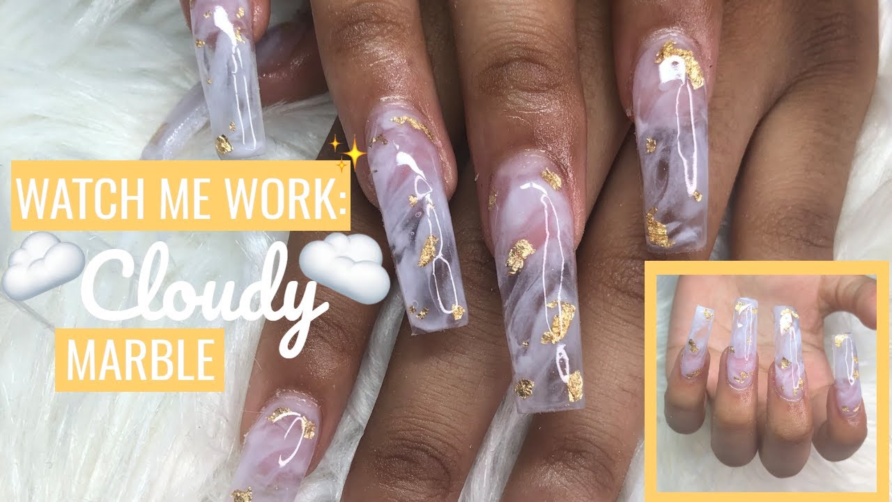 Marble effect with blooming gel and gold foil, took hours but I