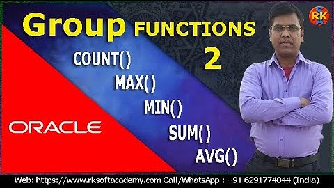 Oracle Group Functions | SQL Group Functions | SQL Tutorial | Oracle Tutorial | Part2