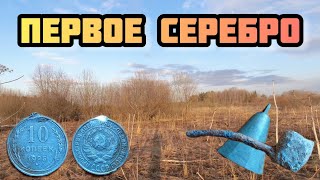 Моё первое серебро. Коп с   металлоискателем TX 850