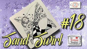 SAND SWIRL || 100 Days of Zentangle ® 2021 || Day 18