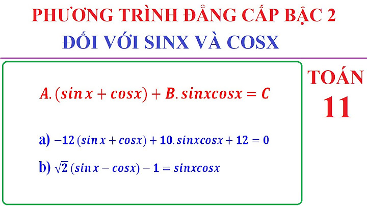 Bài tập giải phương trình sinx và cosx