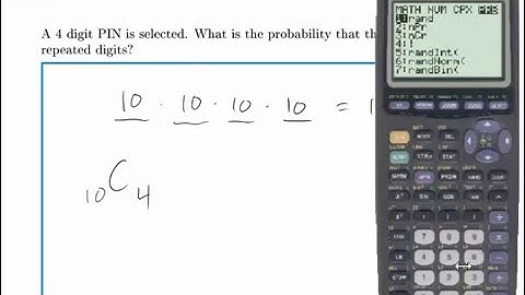 Probability Example: Probability with Combinations (Picking a PIN)