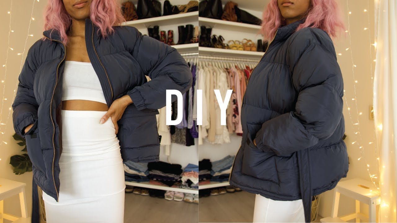 How I Made this Puffer Jacket Out of A Pillow + Sewing Pattern