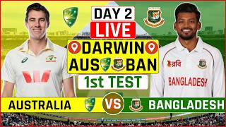 Australia vs Bangladesh 1st Test Live Score | AUS vs BAN 1st Test Day 2 Live Audio Commentary
