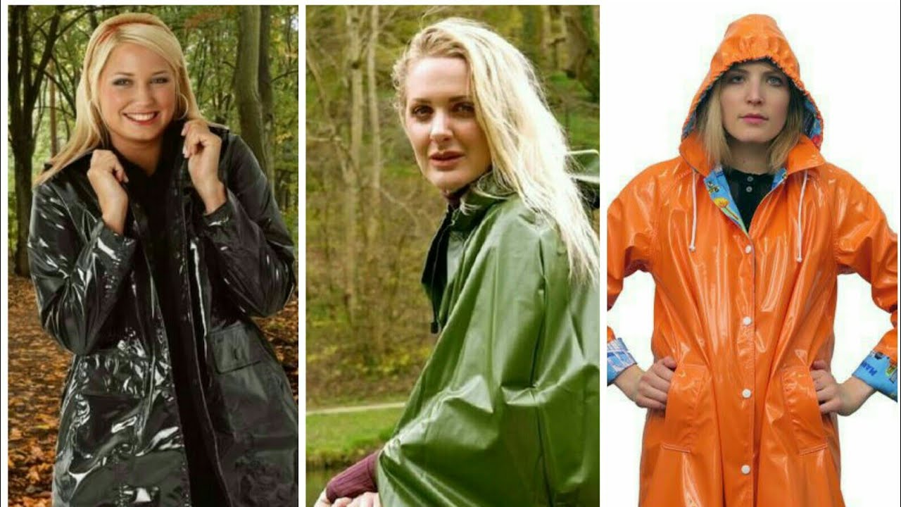 high shine raincoat