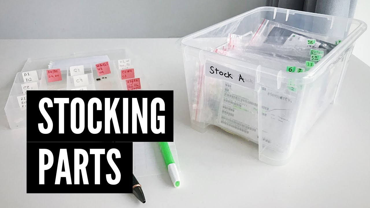 Stocking parts for an electronics prototyping lab - YouTube