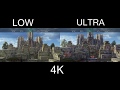 Middle earth  shadow of war ultra vs low graphics comparison 4k