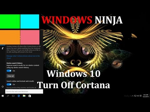 Windows 10 - Turn Off Cortana