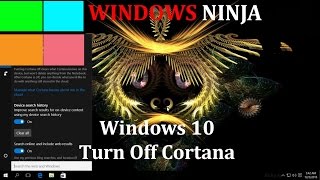 Windows 10 - Turn Off Cortana