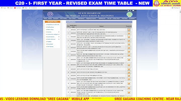 C20- FIRST YEAR - REVISED TIME TABLE # SEP/OCT-2021 # AP SBTET # DIPLOMA
