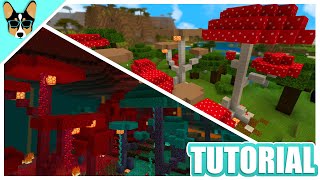 | QUICK & EASY Custom Nether & Mushroom Forest in Minecraft | @BerserkingKorgi