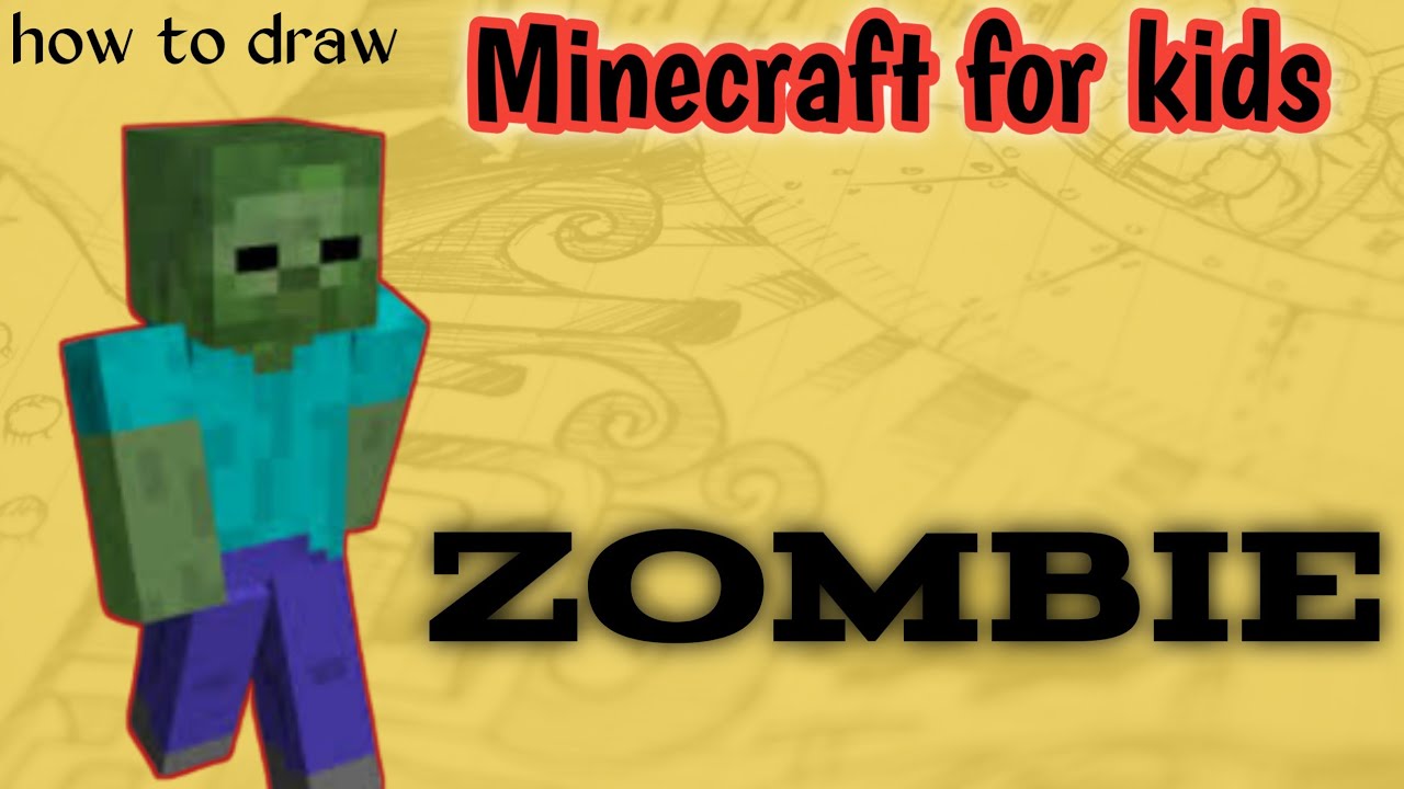 how to draw ZOMBIE |Minecraft for kids. - YouTube