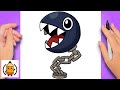How To Draw Chain Chomp | Super Mario Bros