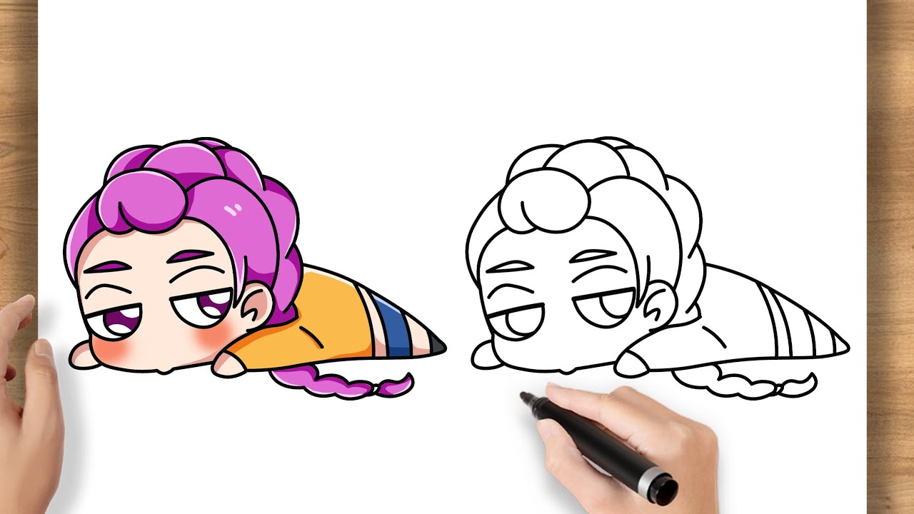 How to Draw Cute Rumi Easy | KPop Demon Hunters - YouTube
