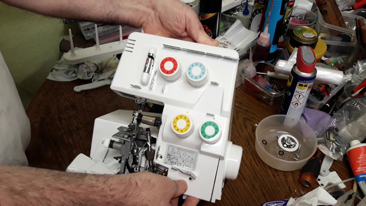 Overlock Nähmaschine - Medion 10685 - Maschine ausbauen - فك هيكل الماكينة