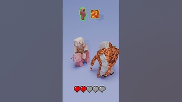 ⚔️ Hero Iron Golem Vs Minecraft Mob 3D Animation | Blender Fluid and Cloth Simulation