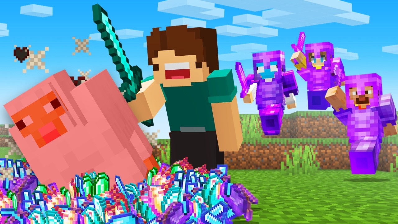 Minecraft Manhunt, but One Mob is Secretly OP…