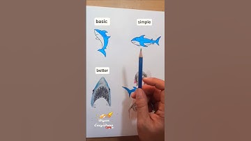 HOW TO DRAW A SHARK ? ✨ #Shorts #drawingtutorial #shark