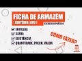 LIFO - FICHA DE ARMAZÉM - EXERCÍCIO PRÁTICO