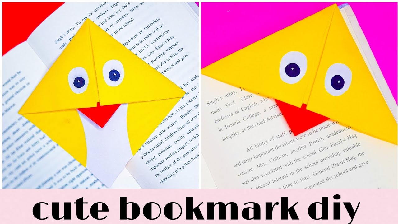 cute bookmark | cute bookmark diy | easy bookmark with paper | paper crafts | paper diy | cute diy