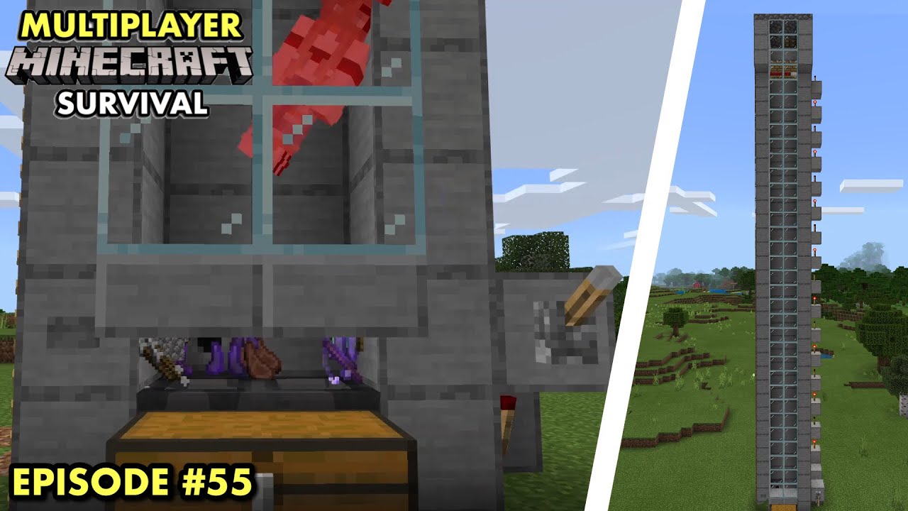 MAKING AN AUTOMATIC PLAYER FARM in Multiplayer Minecraft Survival (Ep ...
