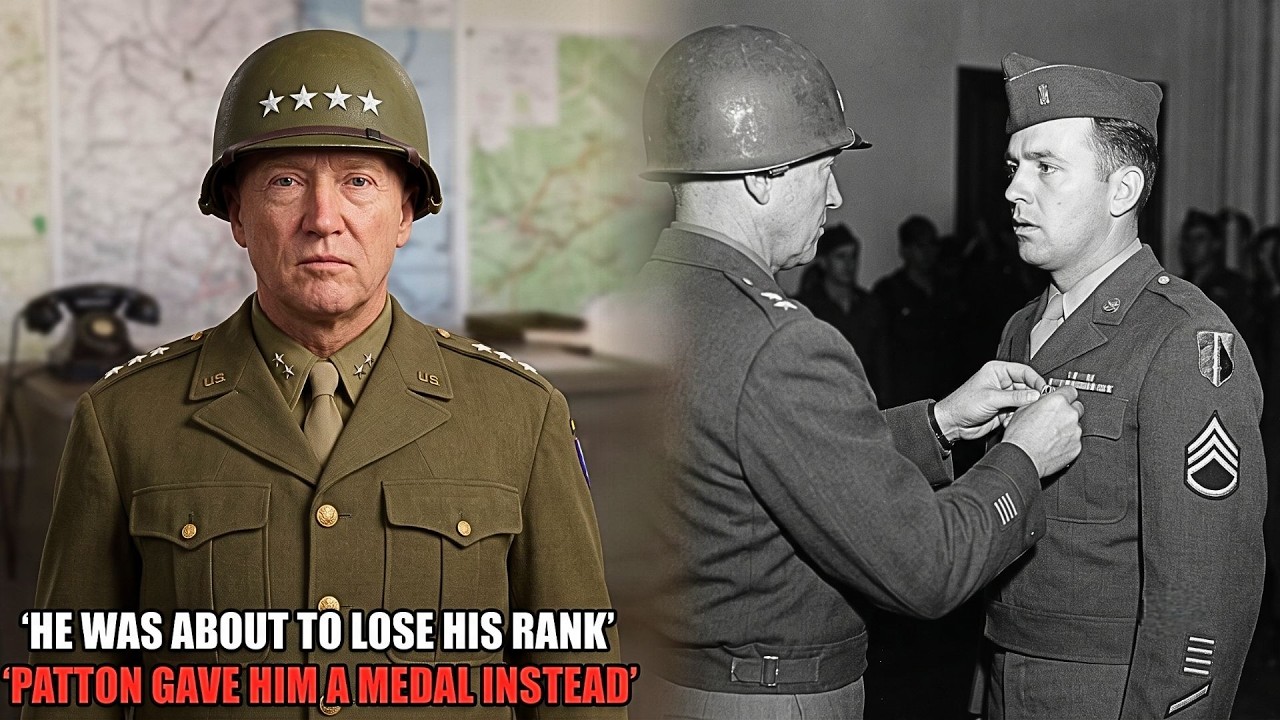 "A Sergeant Was About to Be Stripped of His Rank — Patton Read His Record and Pinned Him a Medal"