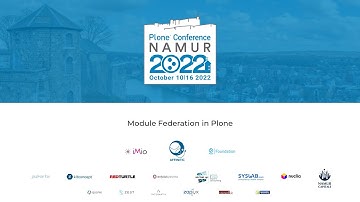 Day 1 - Track 2 - Module Federation in Plone