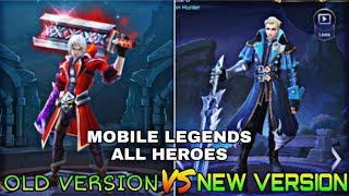 Mobile Legends All Heroes Old Version Vs New Version Shop Animation Youtube