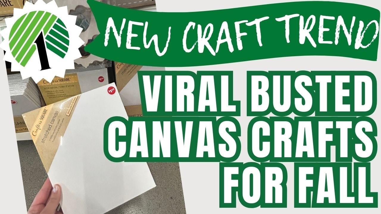 Make 2 Amazing Fall Busted Canvases With Dollar Store Finds - YouTube