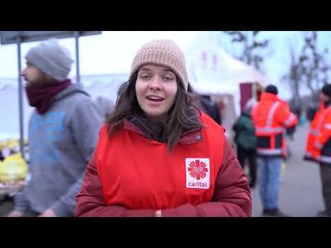 CARITAS' volunteers from POLAND assist refugees from UKRAINE