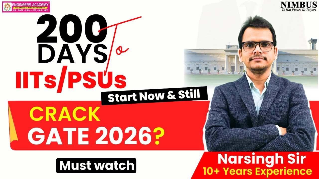 GATE 2026 Preparation in 200 Days | How to Crack GATE 2026 in 200 Days ...