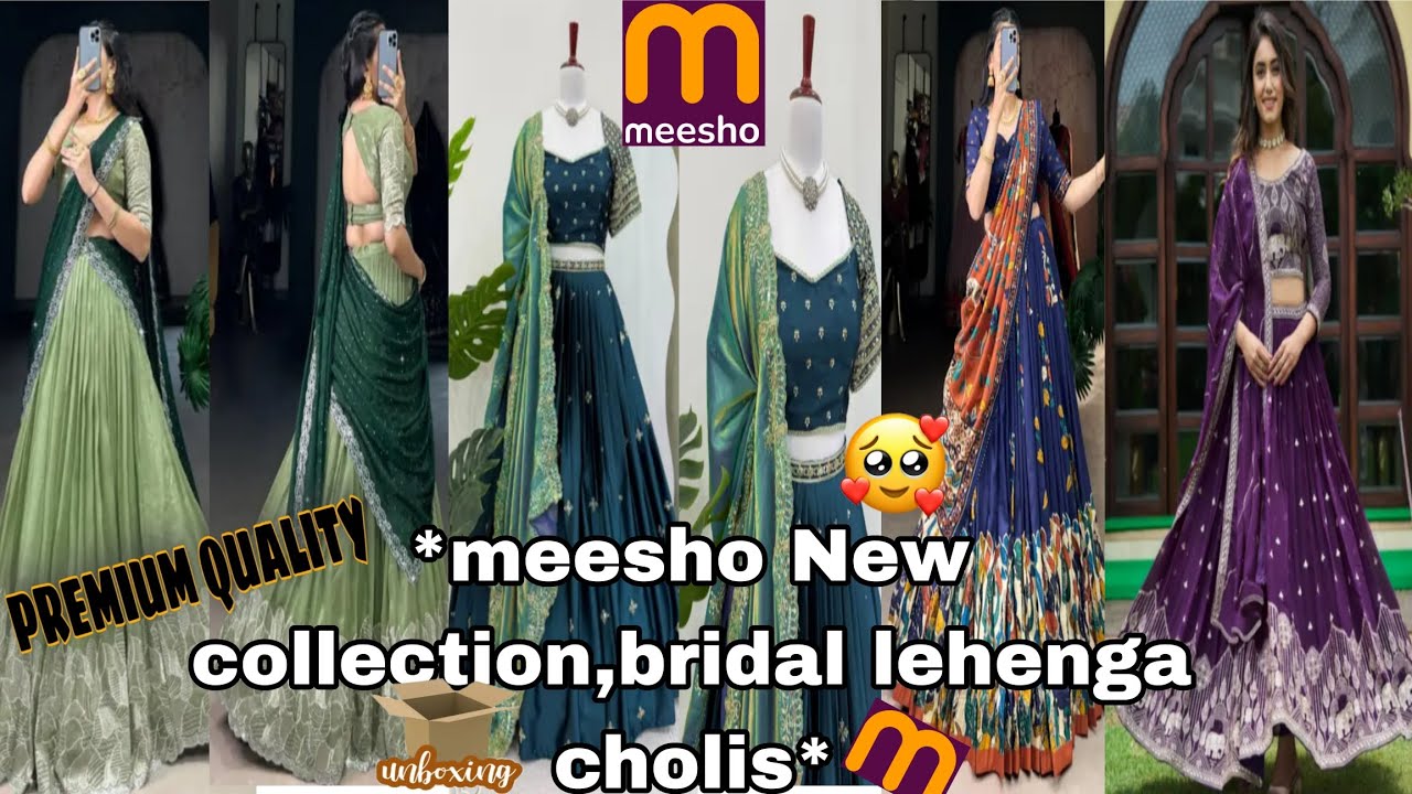 *meesho New collection, bridal lehenga cholis collection..premium quality, don't miss it*