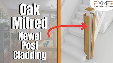Oak Mitred Newel Post Cladding