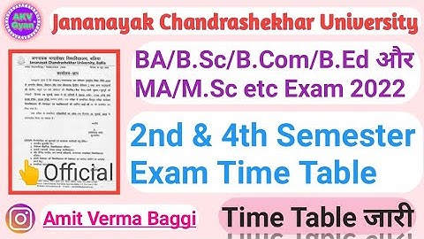 JNCU Exam 8 July से | JNCU Exam Time Table 2022 जारी | JNCU BALLIA BA/B.SC MA/M.SC Exam Table 2022