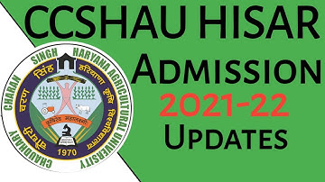 CCS HAU Admission 2021 l CCS HAU Entrance Exam 2021 l HAU Hisar admission 2021 l SKJOBALERT
