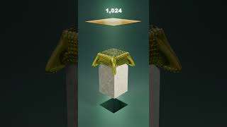 1M Gold 3D Cloth x Minecraft Sand Tall Block Sim | Which Looks Best? #3danimation  #satisfying #asmr